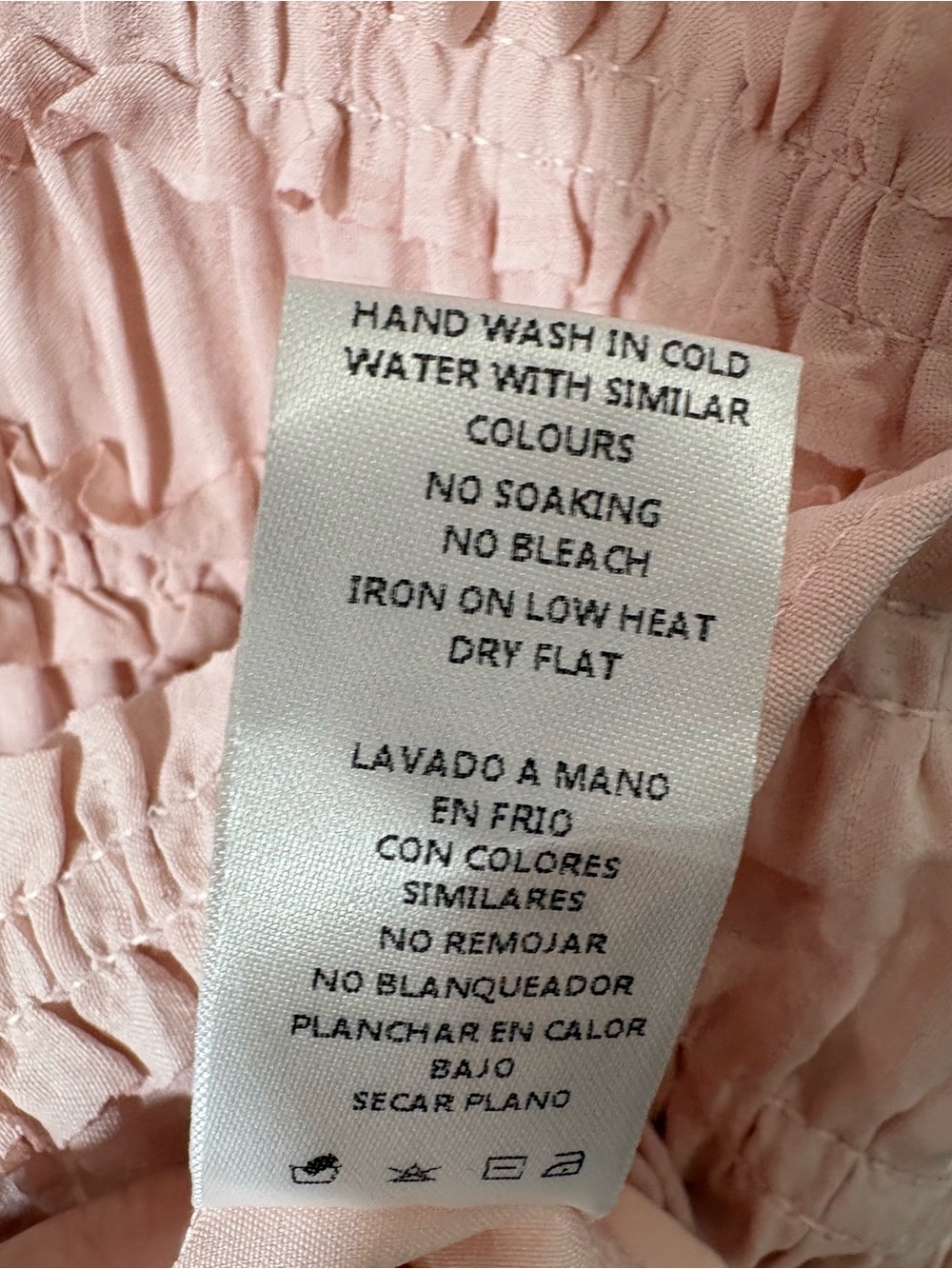 Mable Soft Pink Ruched Ruffle Mini Dress Sleeveless S - Picture 5 of 7
